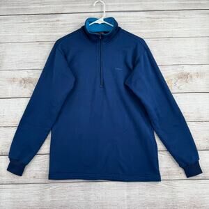 Vintage 80's Patagonia Capilene 1/4 Zip Fleece Pullover Mens Medium Blue